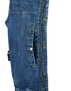 VDM981 Men’s Blue Denim Club Vest with Hidden Snaps and Zipper Gun Pocket View
